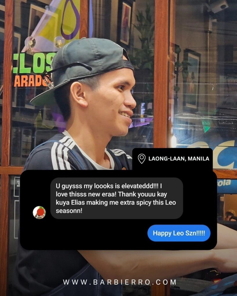 Barbierro Barbershop Client Feedback - Laong Laan Manila