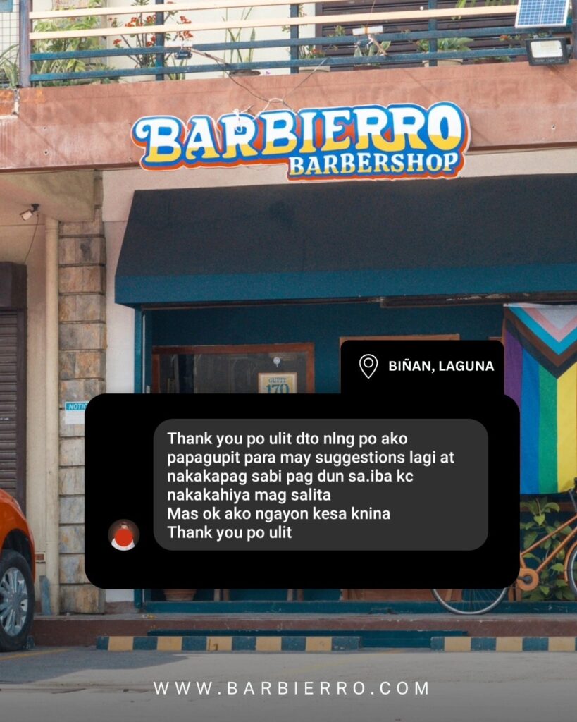 Barbierro Barbershop Client Feedback - Binan Laguna